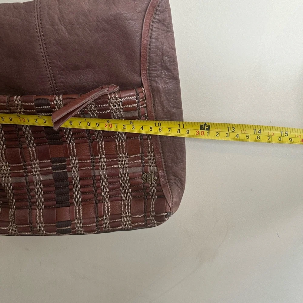 The Sak Leather/Weave Crossbody Purse